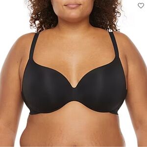 Ambrielle Black Bra with Wide Straps, Molded Cups & Underwire